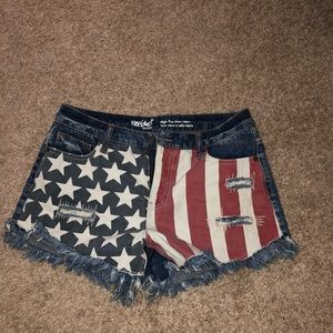 American flag shorts